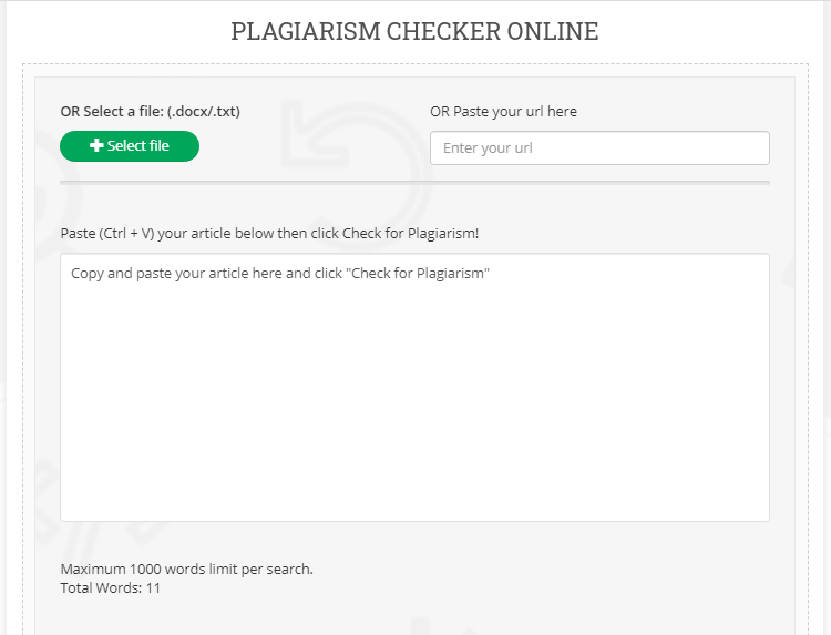 checkout our amazing Plagiarism checker online tool