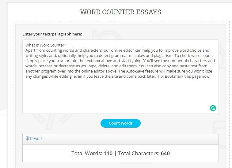try our free word counter essays tool